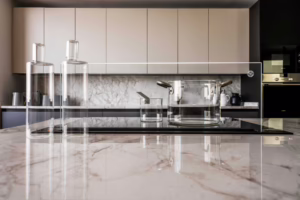 Granit – naturalny lider rynku blatów kuchennych 3 Kuchnia_z_pięknym_blatem_z_kamienia